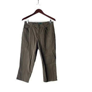 Lauren Jeans Company Ralph Lauren Pants Women’s Cropped Brown Denim 8 Classic